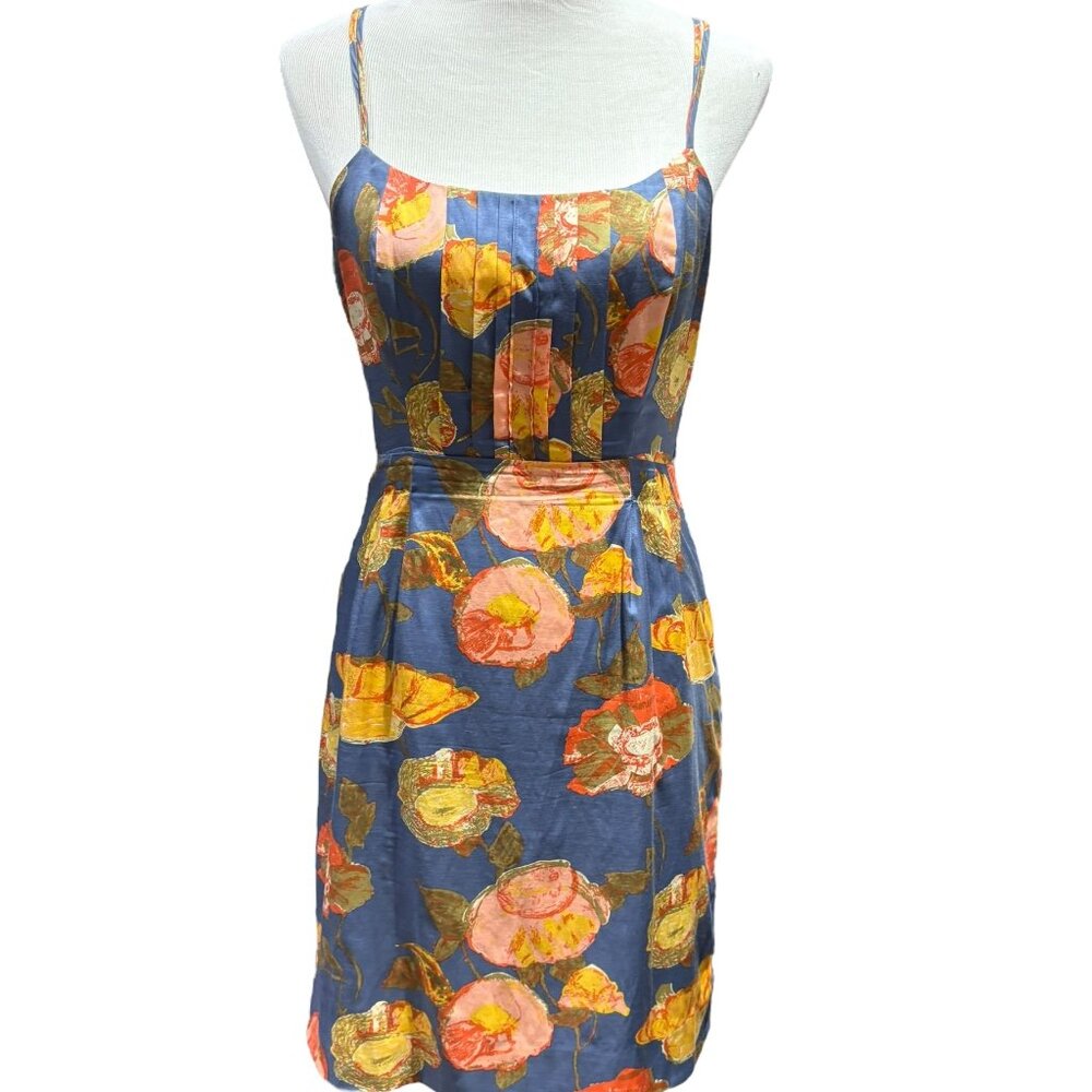 Anthropologie Blue Floral Dress